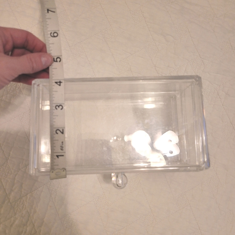 Clear Plastic Small Two Drawer Jewelry Box Trinkets Display Case No Brand - Picture 5 of 9